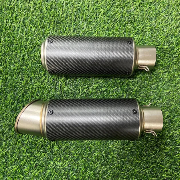 STLF Motorcycle Modified Exhaust Pipe SC Cylindrical Exhaust Pipe for ZX4R  CF450SR 250SR Ninja 400  Z900 DUKE390 R6 R1 R3