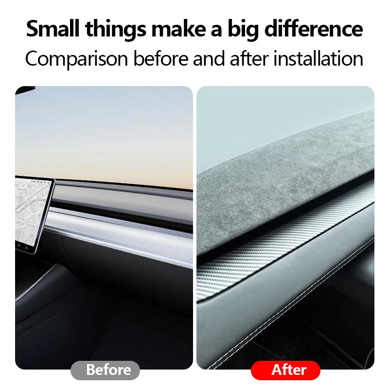 Instrument Panel Trim Strip For Tesla Model Y Juniper 2025 Model 3 Highland 2024-2025 ABS Dashboard Decoration Cover Accessories