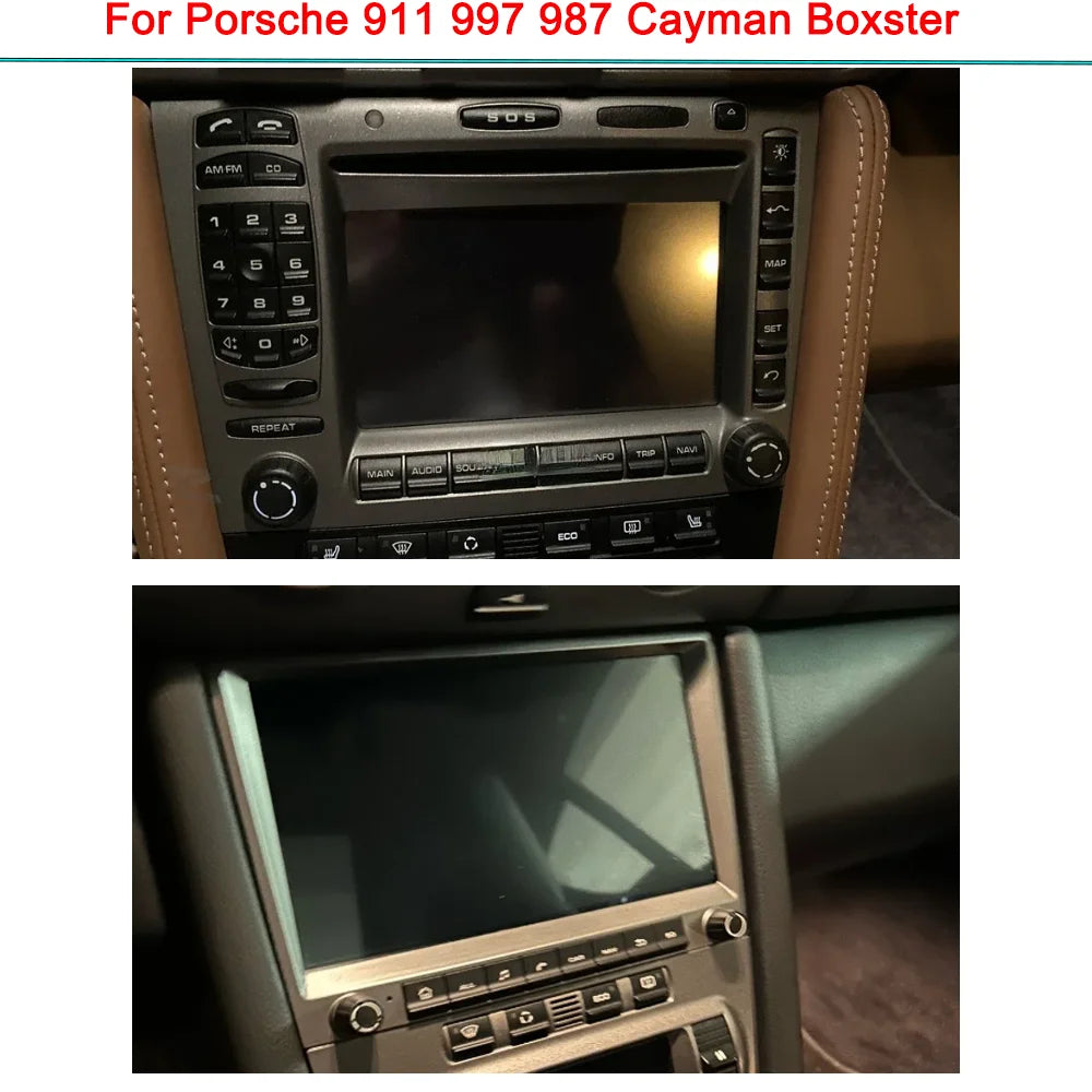 Car radio For Porsche 911 997 987 Cayman Boxster 720P CarPlay 8" gray Android 14.0 Car player  8GB multimedia GPS car stereo