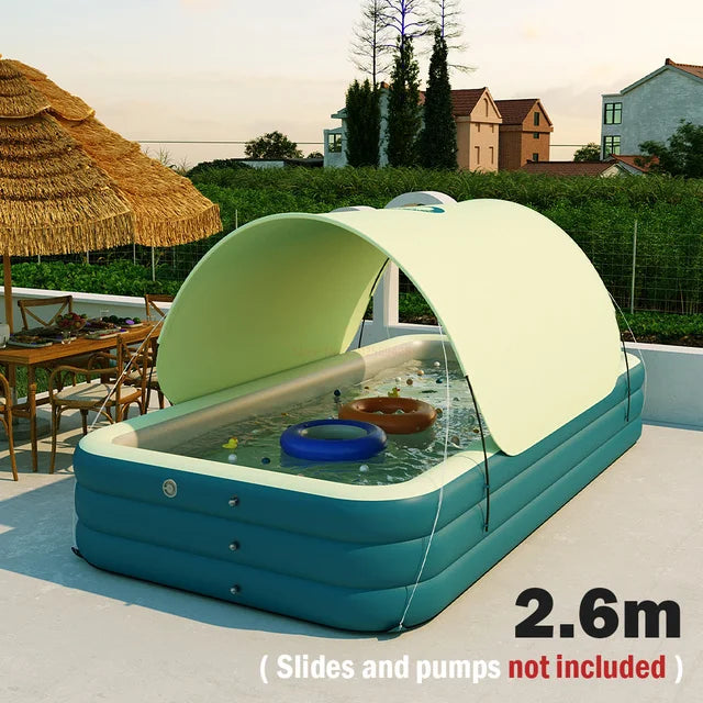 Large Summer Swimming Pool Inflatable Large Pools For Family With Slide Inflatable Toys Water Game Outdoor Games Baby Pool