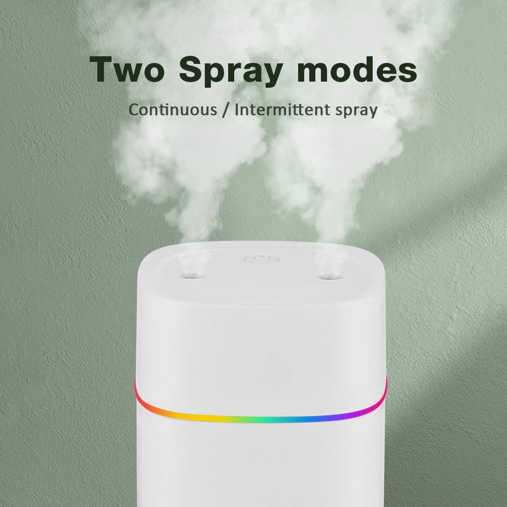 Luftbefeuchter 600ml – Kaltnebel-Aromadiffusor, USB Tragbarer Luftbefeuchter für Zuhause und Büro