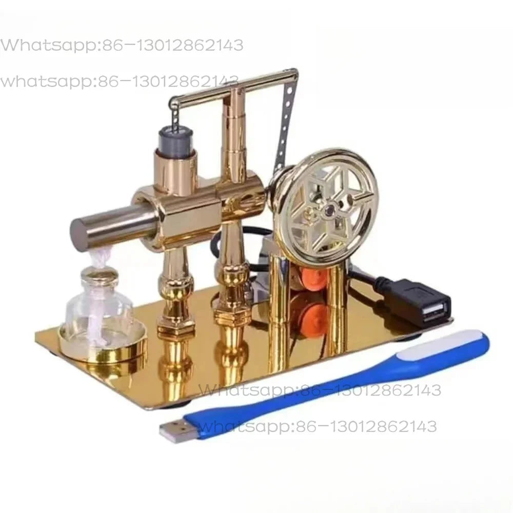1PCS   NEW   Single Cylinder Stirling Engine Model Power Generation Device External Combustion Engine Model Toy