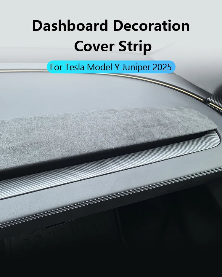 Instrument Panel Trim Strip For Tesla Model Y Juniper 2025 Model 3 Highland 2024-2025 ABS Dashboard Decoration Cover Accessories