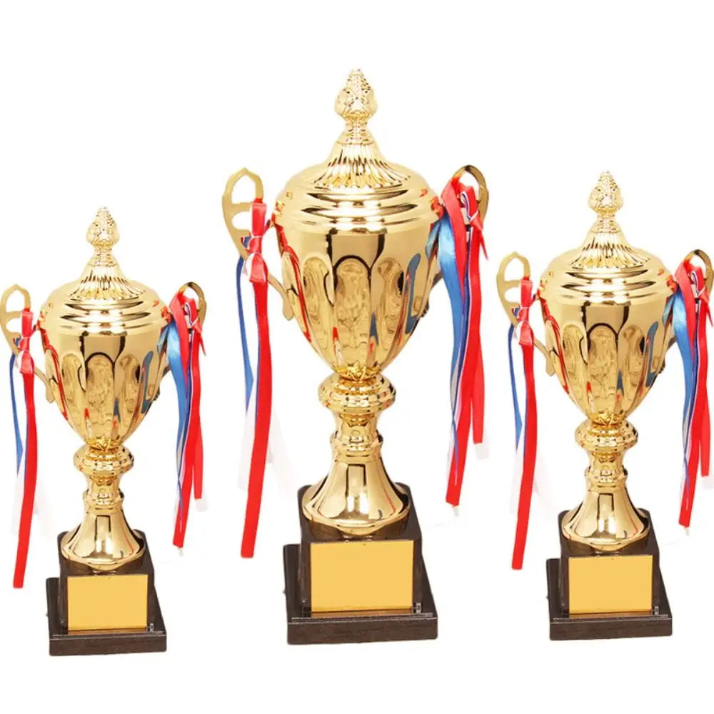Sports Games Gold Trophy Awards Champion with Lid Winner Award Trophy Toy School Rewarding Supply Competition Soccer