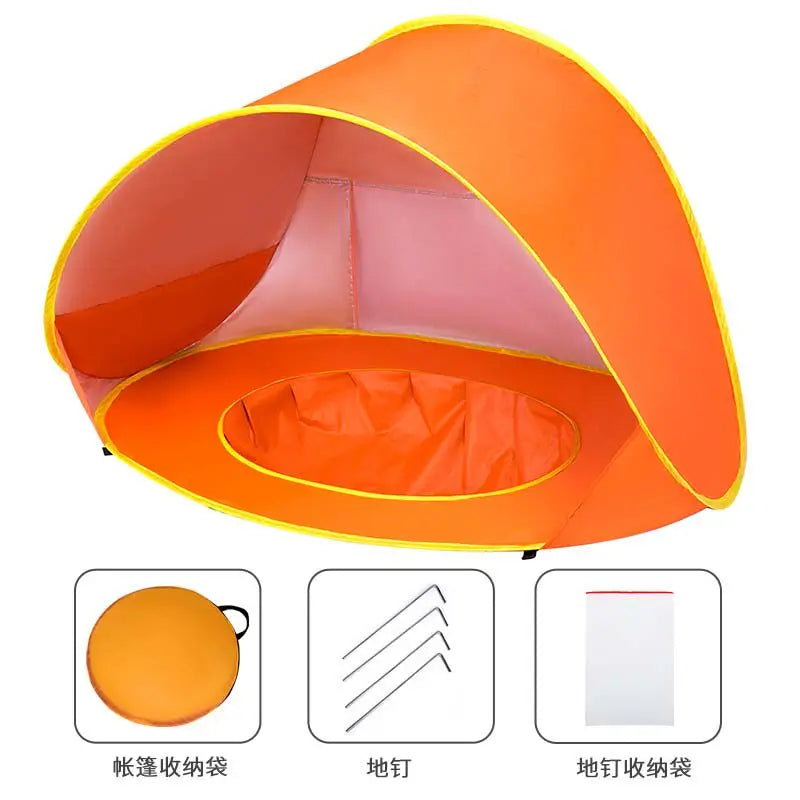 Outdoor Children's Camping Shade Beach Tent Water Storage Foldable Quick Open Beach Pool