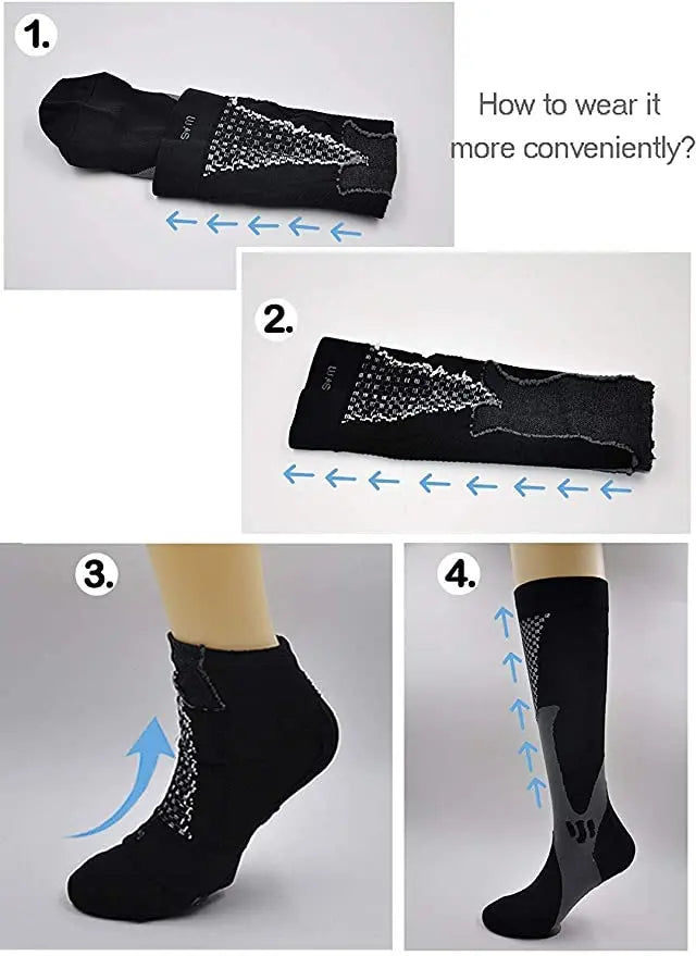 12 Colors Compression Socks For Football Anti Fatigue Pain Relief Men Women 20-30 Mmhg Running Socks Fit For Sport Socks