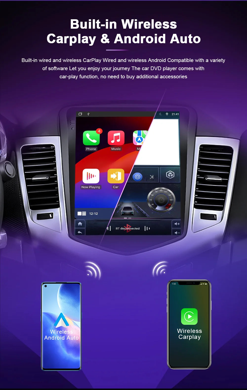 Android 16 9.7 inch Car Radio For Peugeot 407 2004-2008 Multimedia Video Player Navigation GPS Stereo Touch Screen Carplay dvd