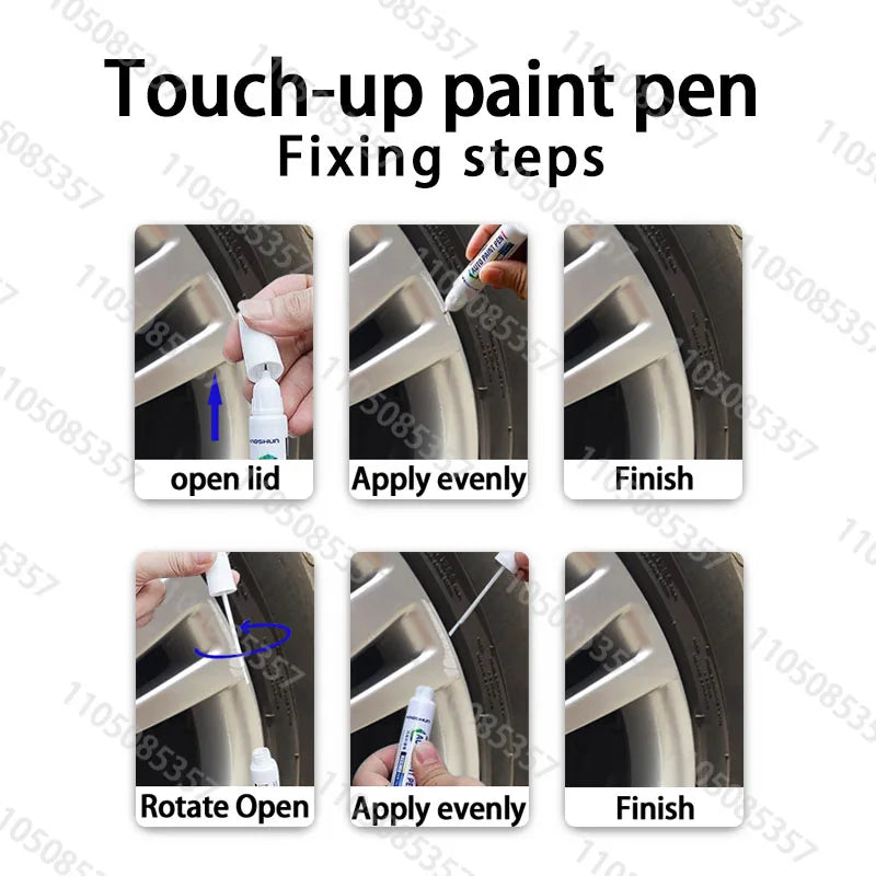 For JAC car wheel scratches repair pen Matte black dark gun gray silver black multiple colors Paint Repair Pen