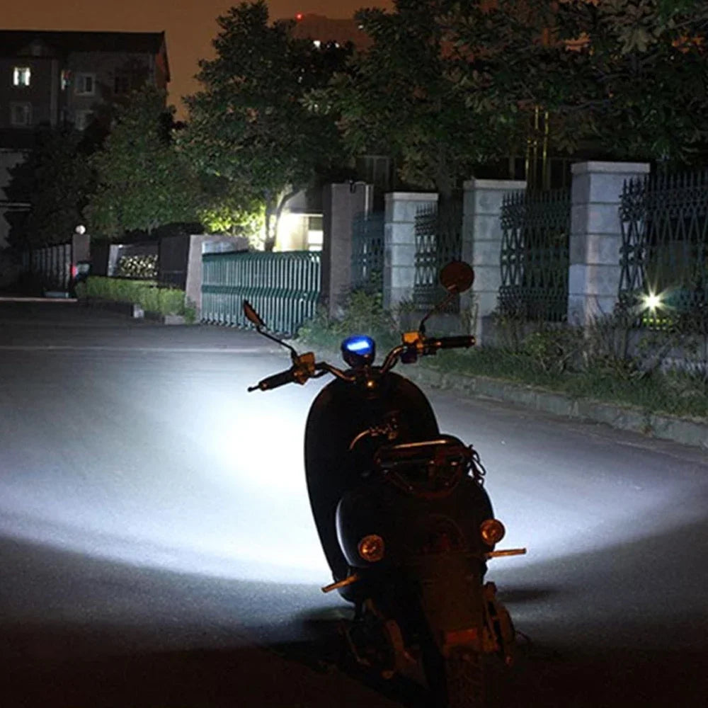 Motorcycle Headlight Fog Lights Super Bright Abgle Eyes Additional Spotlights U7 LED Driving Fog Spot Light with Switch 12V