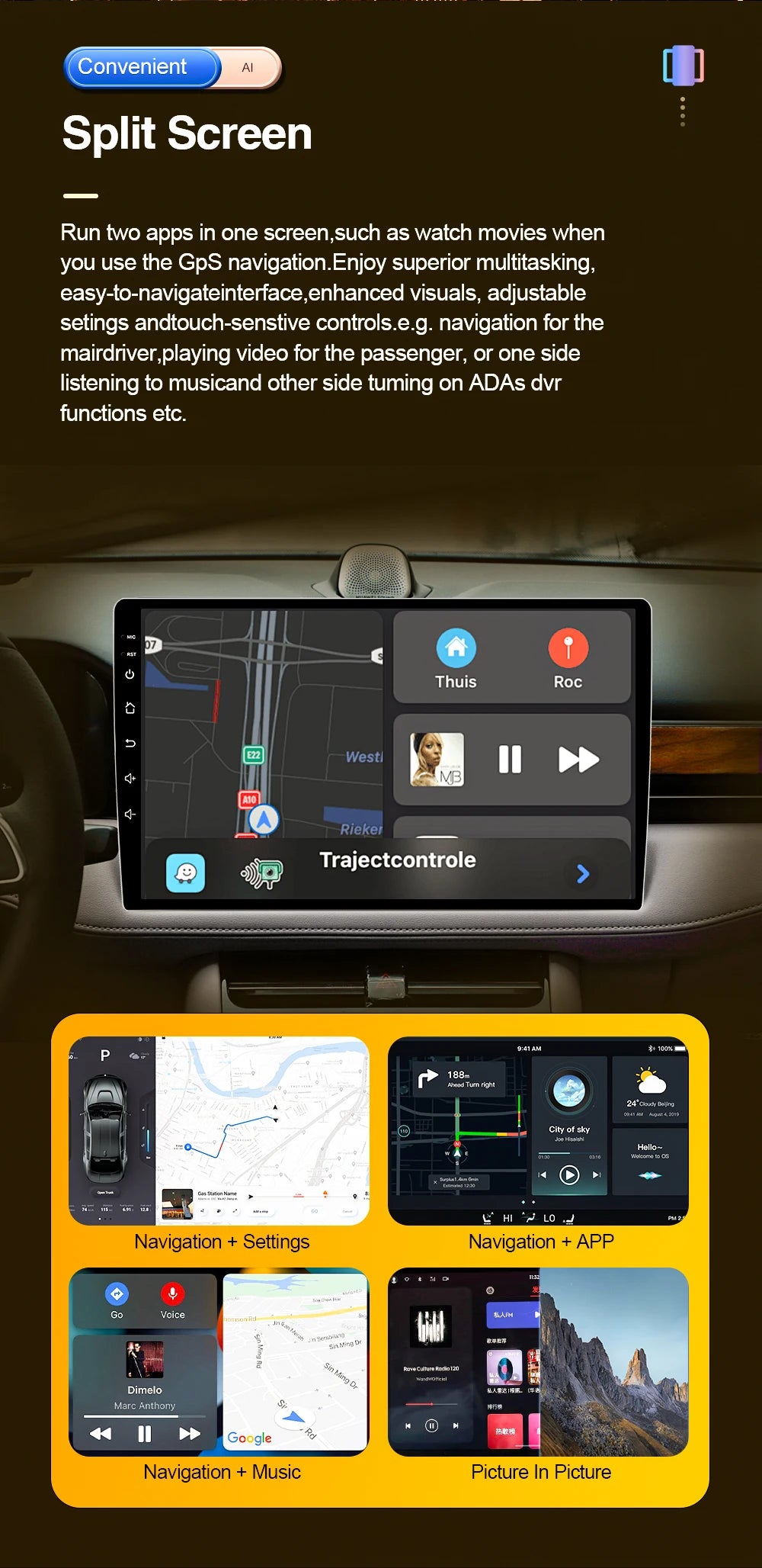 Car Multimedia Radio Player For Citroen Berlingo B9 Peugeot Partner 2008 - 2019 Carplay Auto Navigation GPS Stereo Android 16 BT