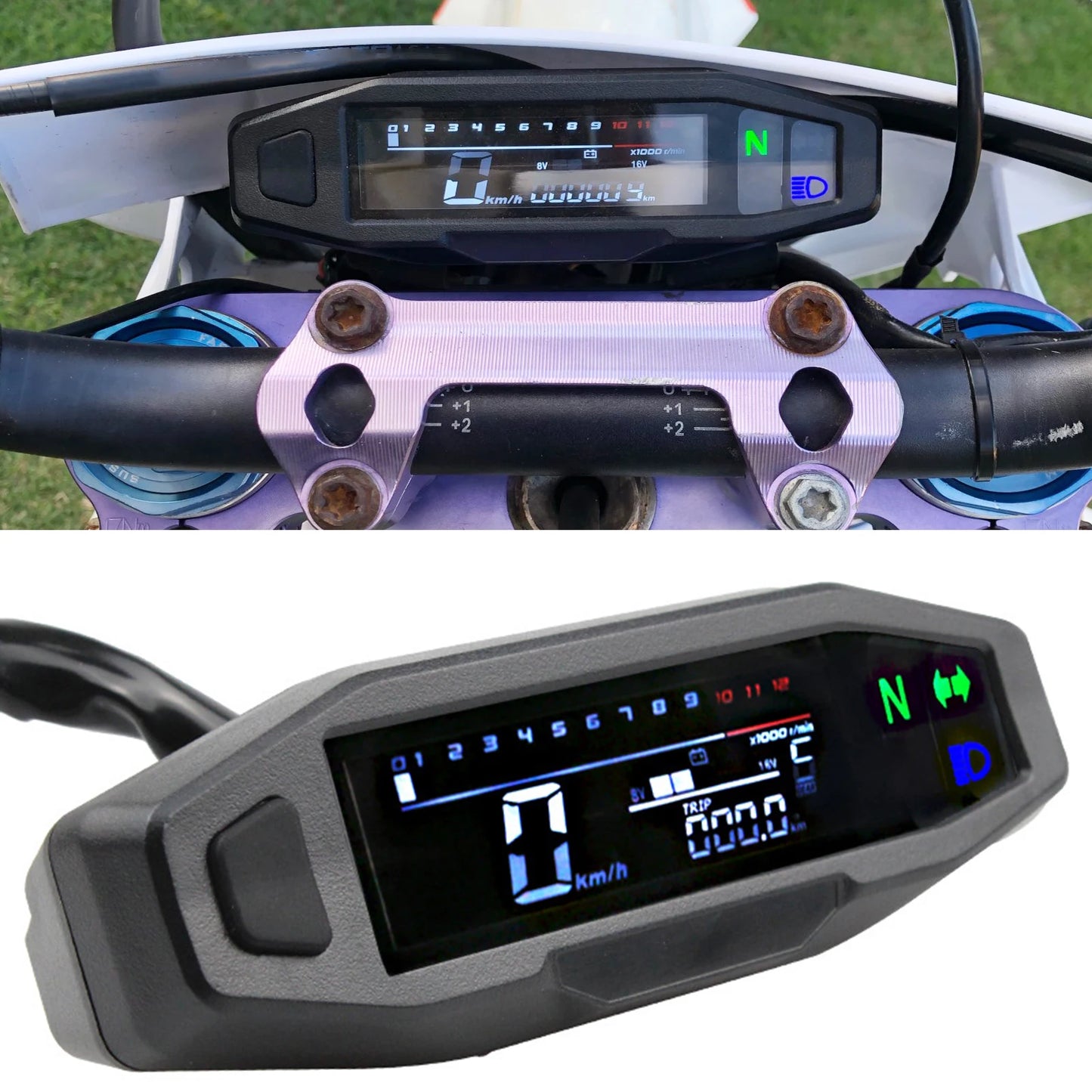 Motorcycle RPM Gauge Digital Speedometer Odometer Electric Injection Carburetor Turn Signal Light Indicator Moto Accessories
