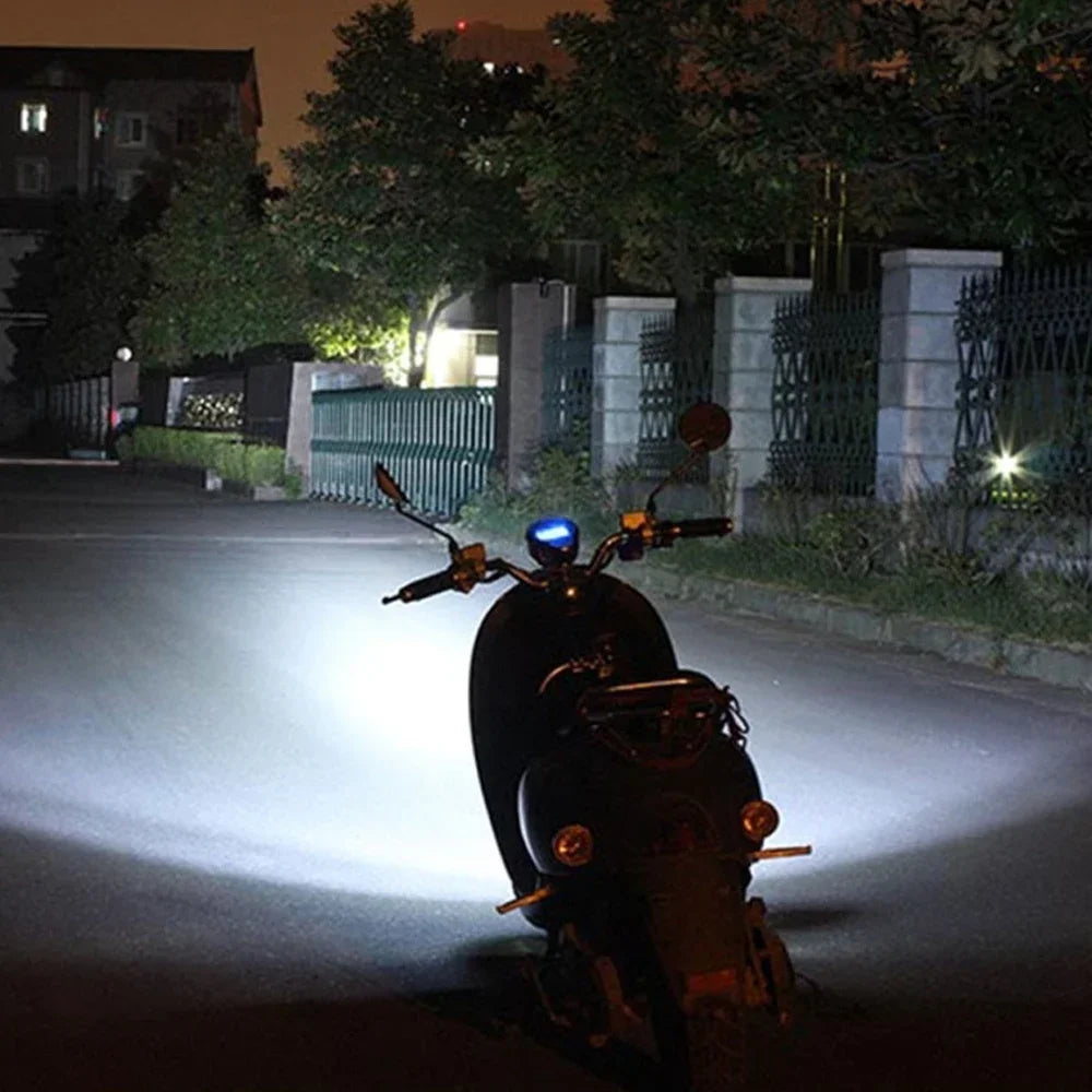 Motorcycle Headlight Fog Lights Super Bright Abgle Eyes Additional Spotlights U7 LED Driving Fog Spot Light with Switch 12V