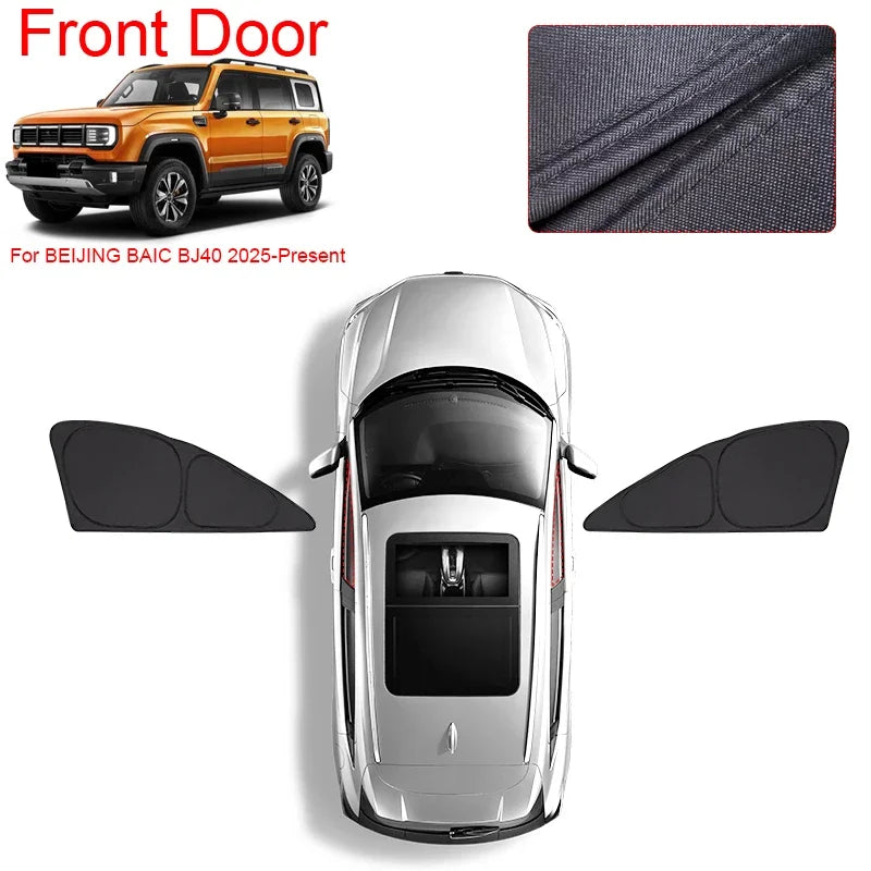 Car Black For BEIJING BAIC BJ40 2025-2026 Window Privacy Sunshade Auto Anti-UV Heat Insulation Protect Cover Interior Accessory