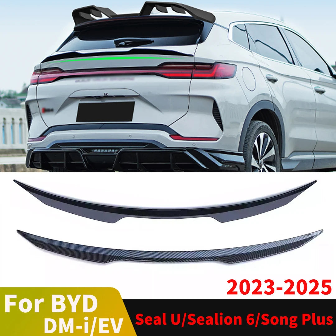 Air Deflector Boot Lip Mid Rear Spoiler Wing For BYD Seal U Sealion 6 Song Plus 2023-2025 DM-i or EV Tuning Accessories