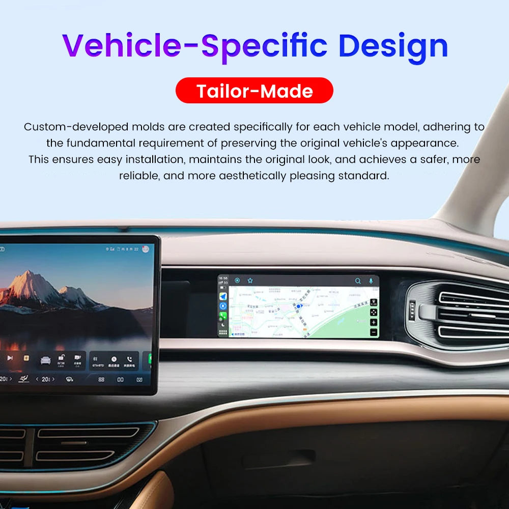 10.25" Co-pilot Entertainment Screen For Denza D9 2022-2025 CarPlay Android Screen Car Multimedia Player Fully Laminated Screen