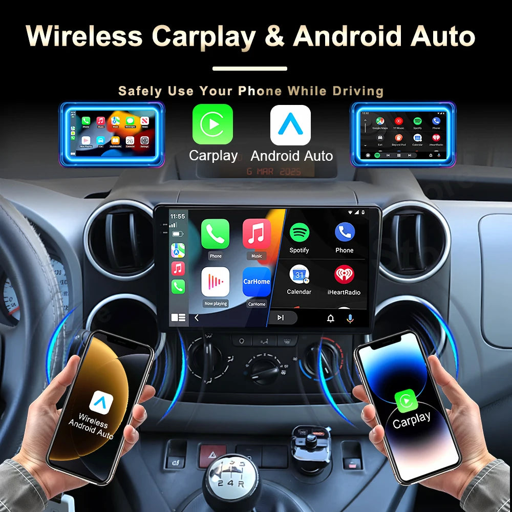 Car Multimedia Radio Player For Citroen Berlingo B9 Peugeot Partner 2008 - 2019 Carplay Auto Navigation GPS Stereo Android 16 BT