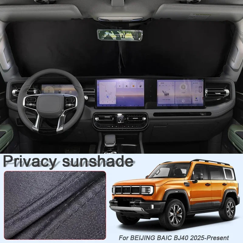 Car Black For BEIJING BAIC BJ40 2025-2026 Window Privacy Sunshade Auto Anti-UV Heat Insulation Protect Cover Interior Accessory