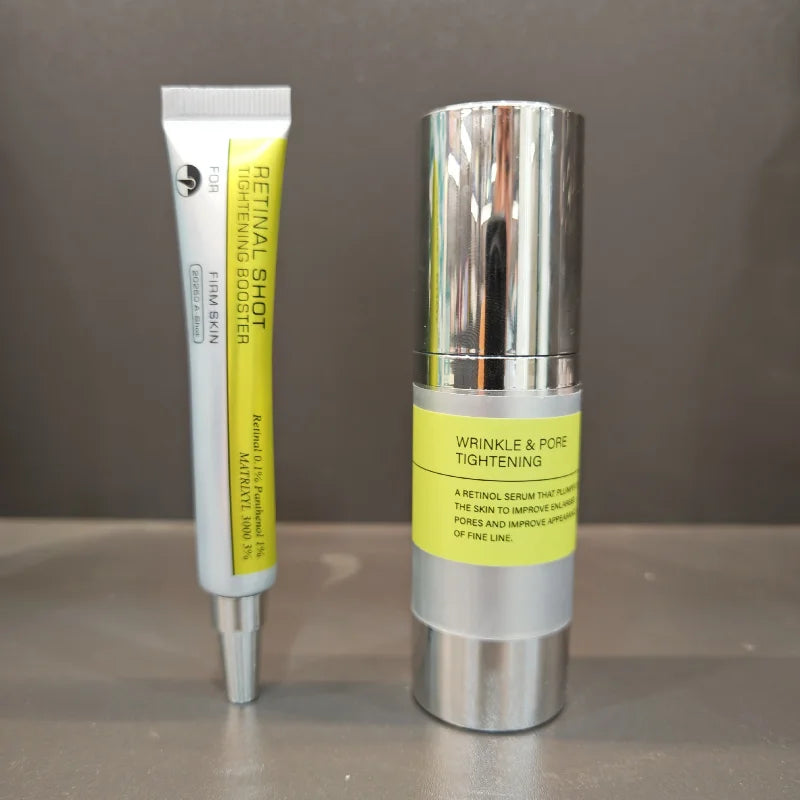 Retinol & Panthenol %1 Göz Kremi ve Serum Seti – C Vitamini, Nemlendirici, Sıkılaştırıcı, Halka ve İnce Çizgi Bakımı
