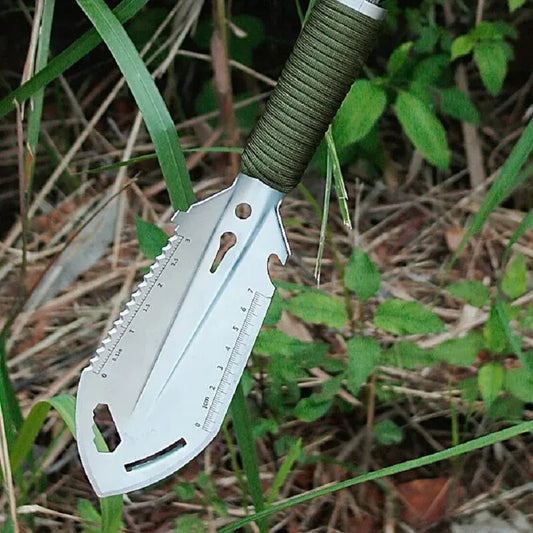 6'sı 1 Arada Çok Fonksiyonlu Kamp Küreği – Outdoor Hayatta Kalma Aracı, Paslanmaz Çelik