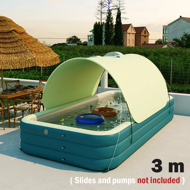 Large Summer Swimming Pool Inflatable Large Pools For Family With Slide Inflatable Toys Water Game Outdoor Games Baby Pool