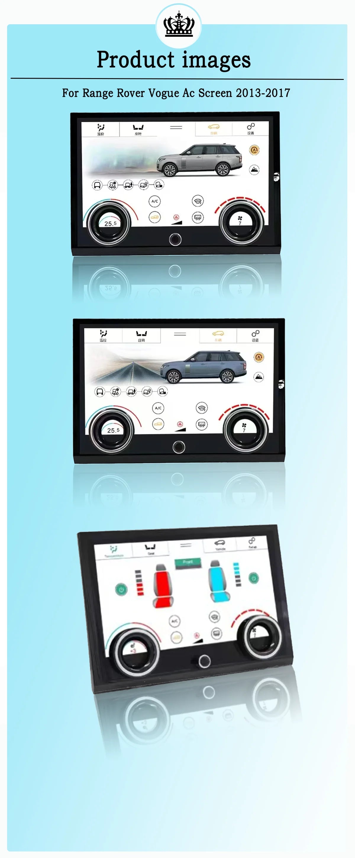 12.3" For Range Rover Vogue L405 2013-2017 Android 14 multimedia player car GPS radio Carplay automatically retains OEM menu