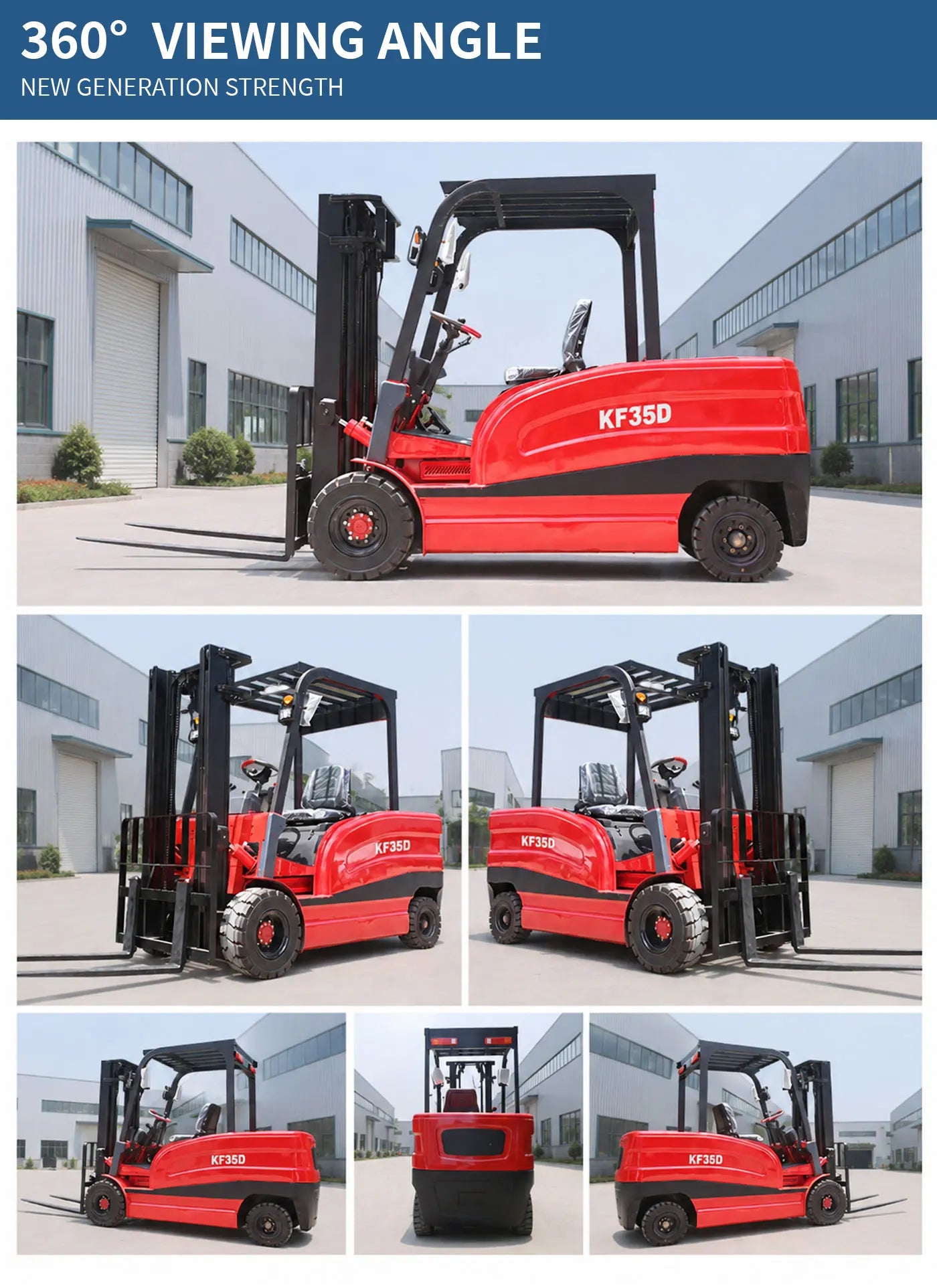 CE Certified 2 Ton Electric Forklift 1.5t 2.5t 3t 5t Lithium Battery Truck, Montacargas Eléctrico, Counterbalanced Forklift