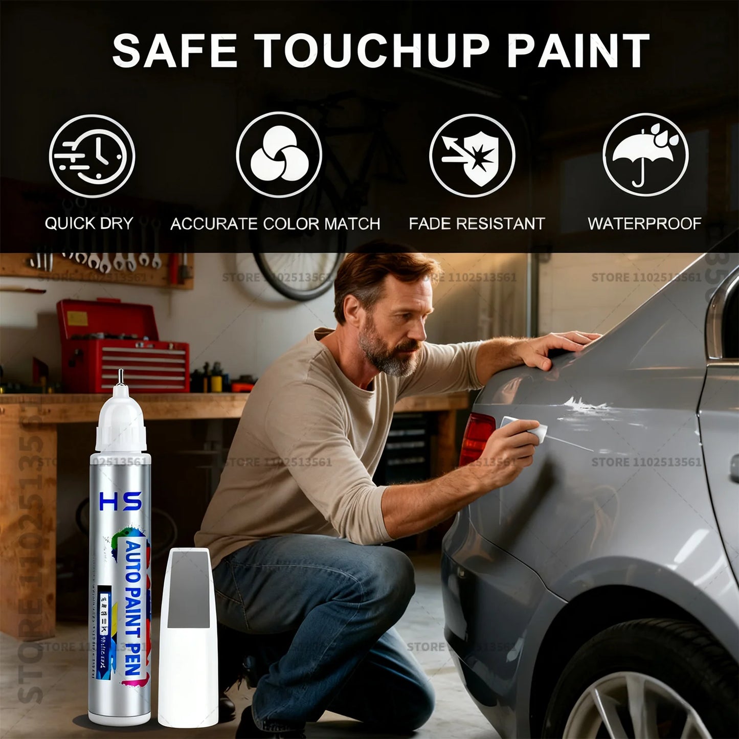 Car Paint Repair Pen For Deepal G318 Touch Up Scratch Remover DIY Auto Accessories Silver Y83 Gray 219 Silver Y83 Gold Green 198