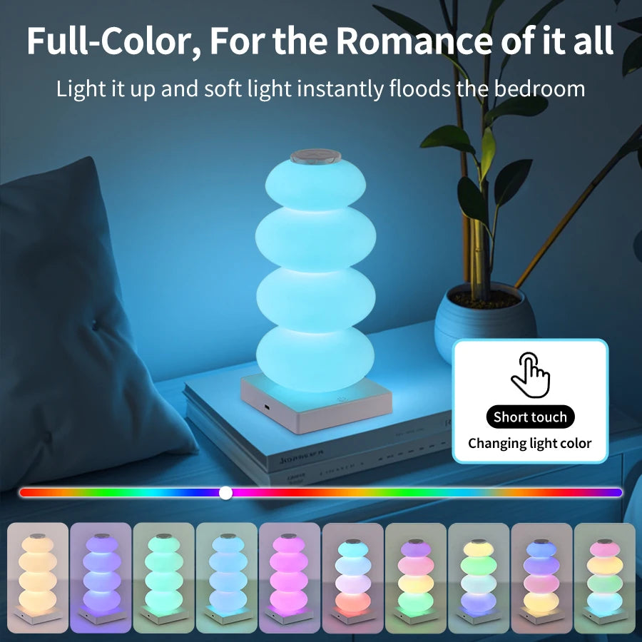 Şarj Edilebilir RGB LED Gece Lambası - 16 Renk, Dokunmatik, Masa Lambası, Yatak Odası/Bar/Parti Dekorasyonu