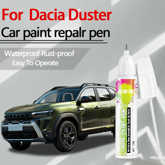 Touch-up paint pen for Dacia Duster 2010-2025 models original factory color car scratch repair tool Black Orange Red Blue