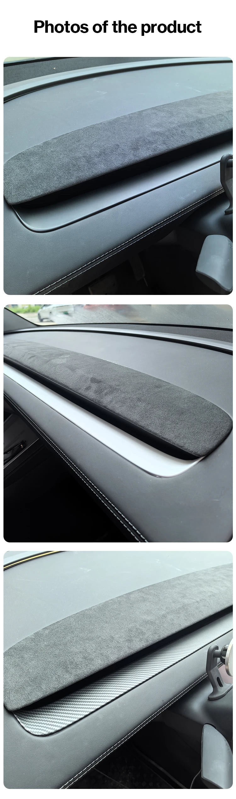 Instrument Panel Trim Strip For Tesla Model Y Juniper 2025 Model 3 Highland 2024-2025 ABS Dashboard Decoration Cover Accessories
