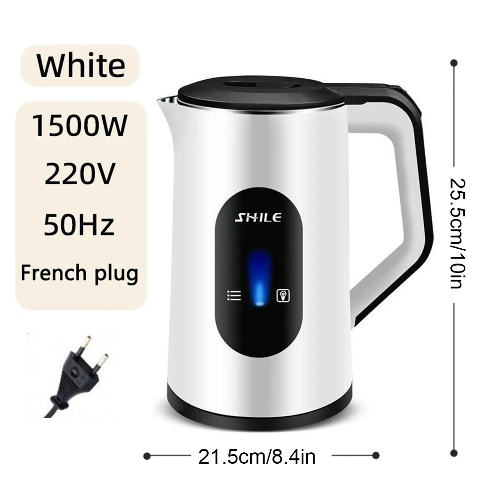 2,2L Edelstahl Wasserkocher – Digitalanzeige, Abschaltautomatik, 1500W Schnellkochfunktion, für Tee und Kaffee