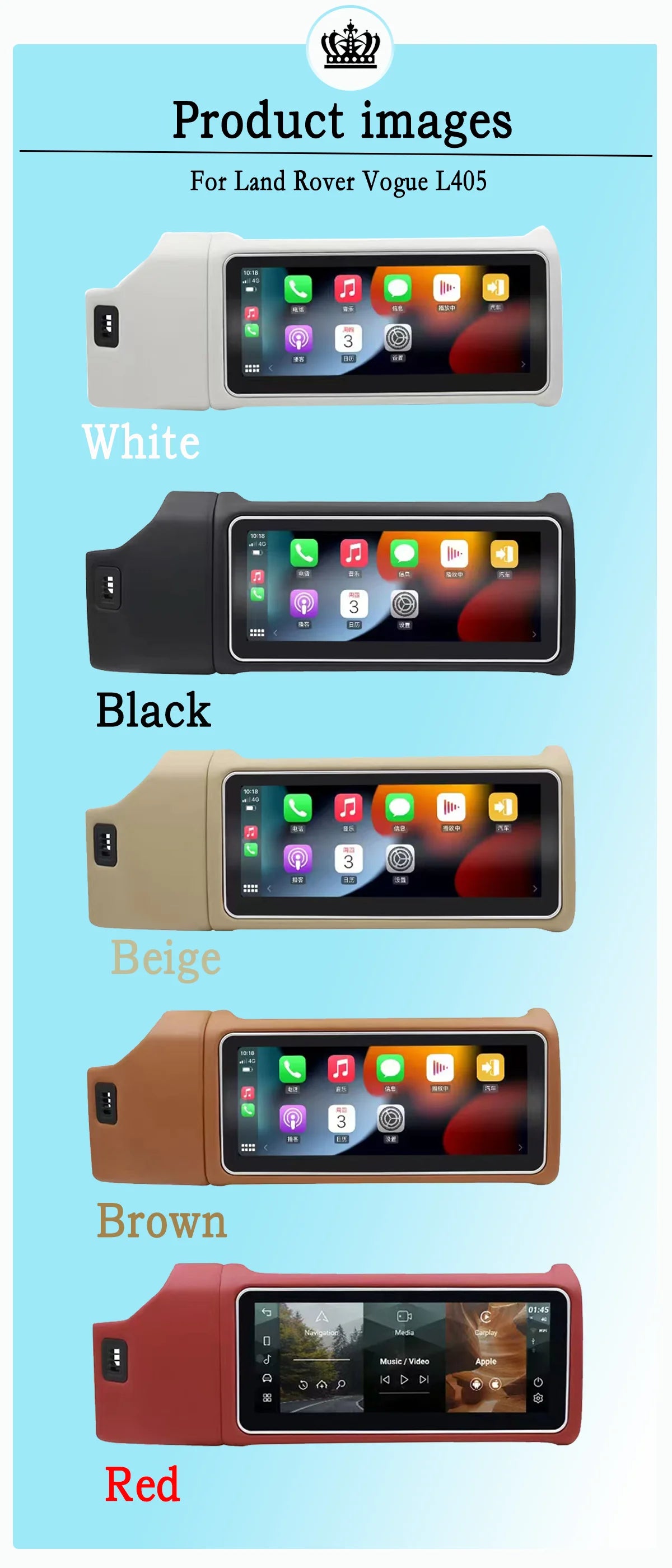 12.3" For Range Rover Vogue L405 2013-2017 Android 14 multimedia player car GPS radio Carplay automatically retains OEM menu