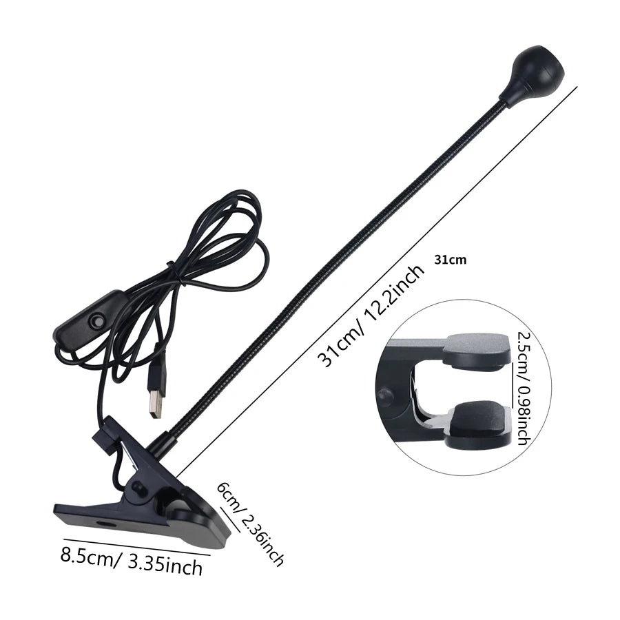 5W UV Jel Tırnak Kür Lambası – Klipsli LED UV Işık, Esnek Tüp, USB Jel Oje Kurutucu