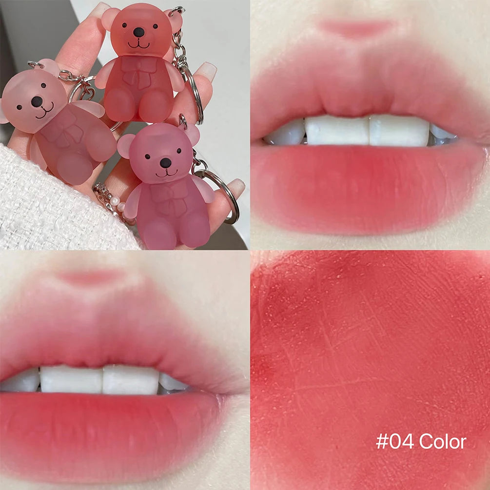 ART VALUE Sevimli Ayıcık Dudak Kili – Mat, Uzun Kalıcı, Anahtarlık Tasarımlı Lip Gloss