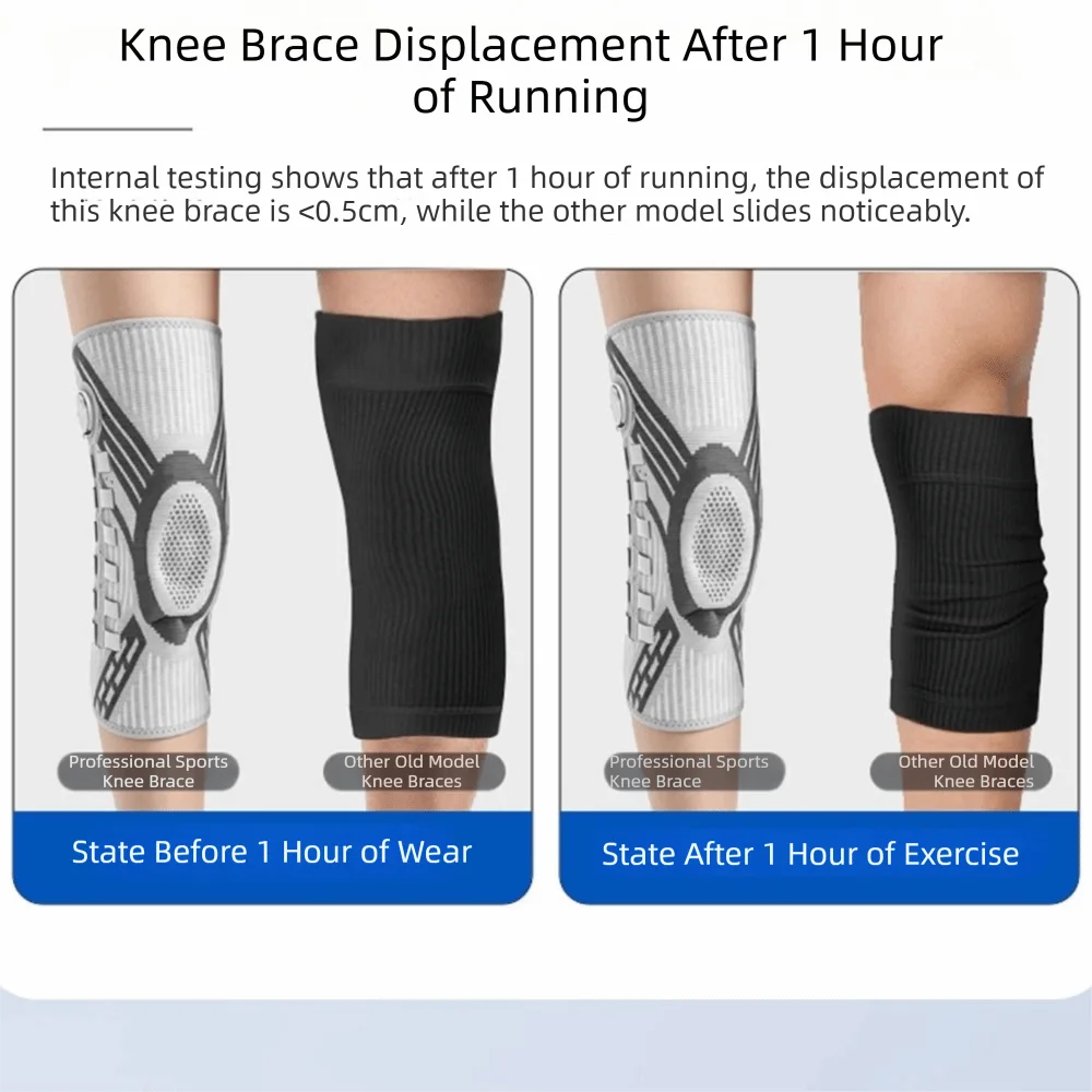 Professional Adjustable Knob knee pads Elastic Thin Sports Knee Brace Non-Slip Spring Support Shin Defender Basketball