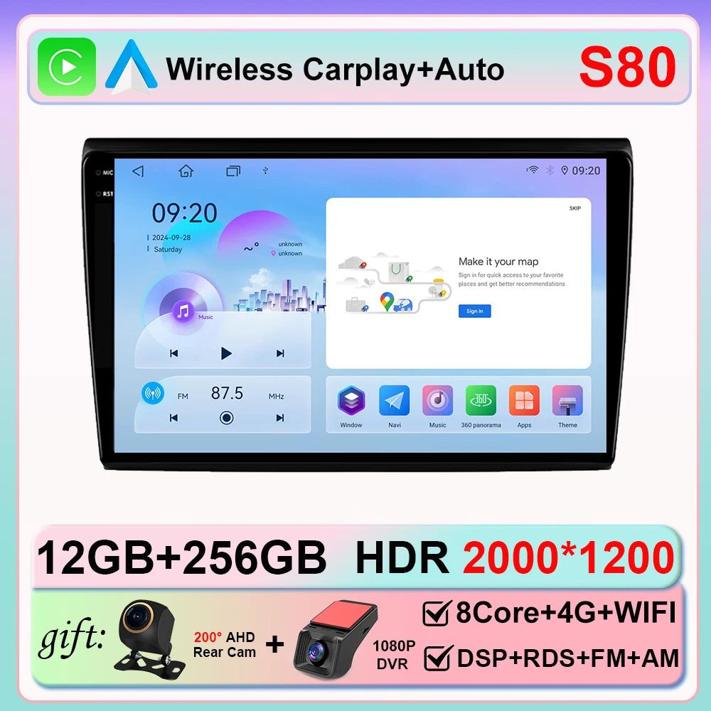Android 16 For Fiat Bravo 198 2 II 2007 - 2014 2K QLED Stereo Car Radio Multimedia Video Player GPS 4G CarPlay