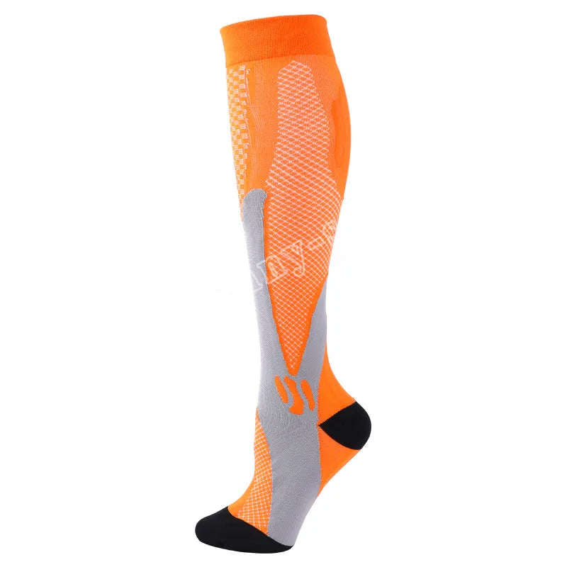 12 Colors Compression Socks For Football Anti Fatigue Pain Relief Men Women 20-30 Mmhg Running Socks Fit For Sport Socks