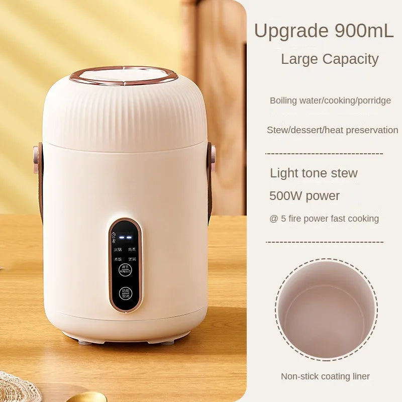 220V 900ML Elektrikli Pişirme Kupası - Taşınabilir Mini Slow Cooker, Çok Fonksiyonlu Pişirme Makinesi, Leç ve Pelte Pişirme