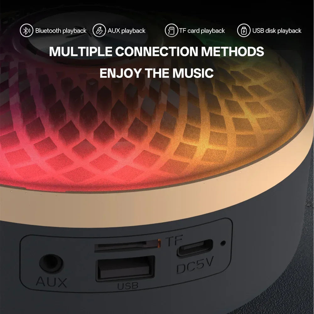 Taşınabilir Kablosuz Soundbar - Bluetooth 5.3 Ev Sinema Sistemi, Subwoofer, Hi-Fi Ses, Nefes Alan Lamba, Android ve iOS Uyumlu