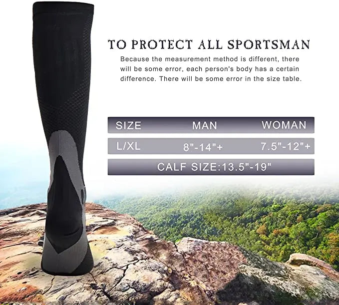 12 Colors Compression Socks For Football Anti Fatigue Pain Relief Men Women 20-30 Mmhg Running Socks Fit For Sport Socks