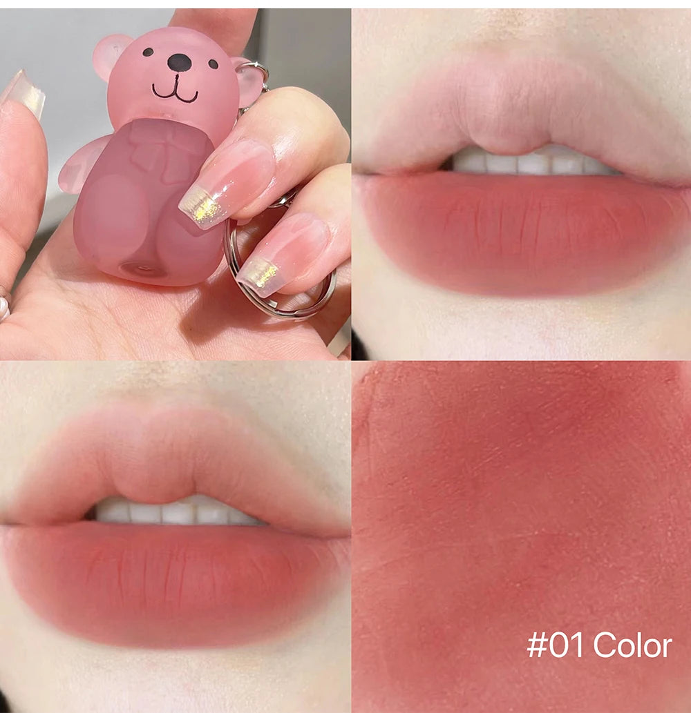 ART VALUE Sevimli Ayıcık Dudak Kili – Mat, Uzun Kalıcı, Anahtarlık Tasarımlı Lip Gloss