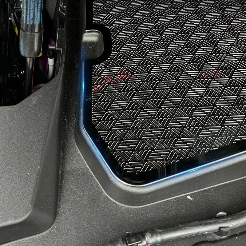 For BMW 5 Series G60 2024-2026 Stainless Steel Black Car Front Engine Compartment Dust Trim Cover Exterior Accessories