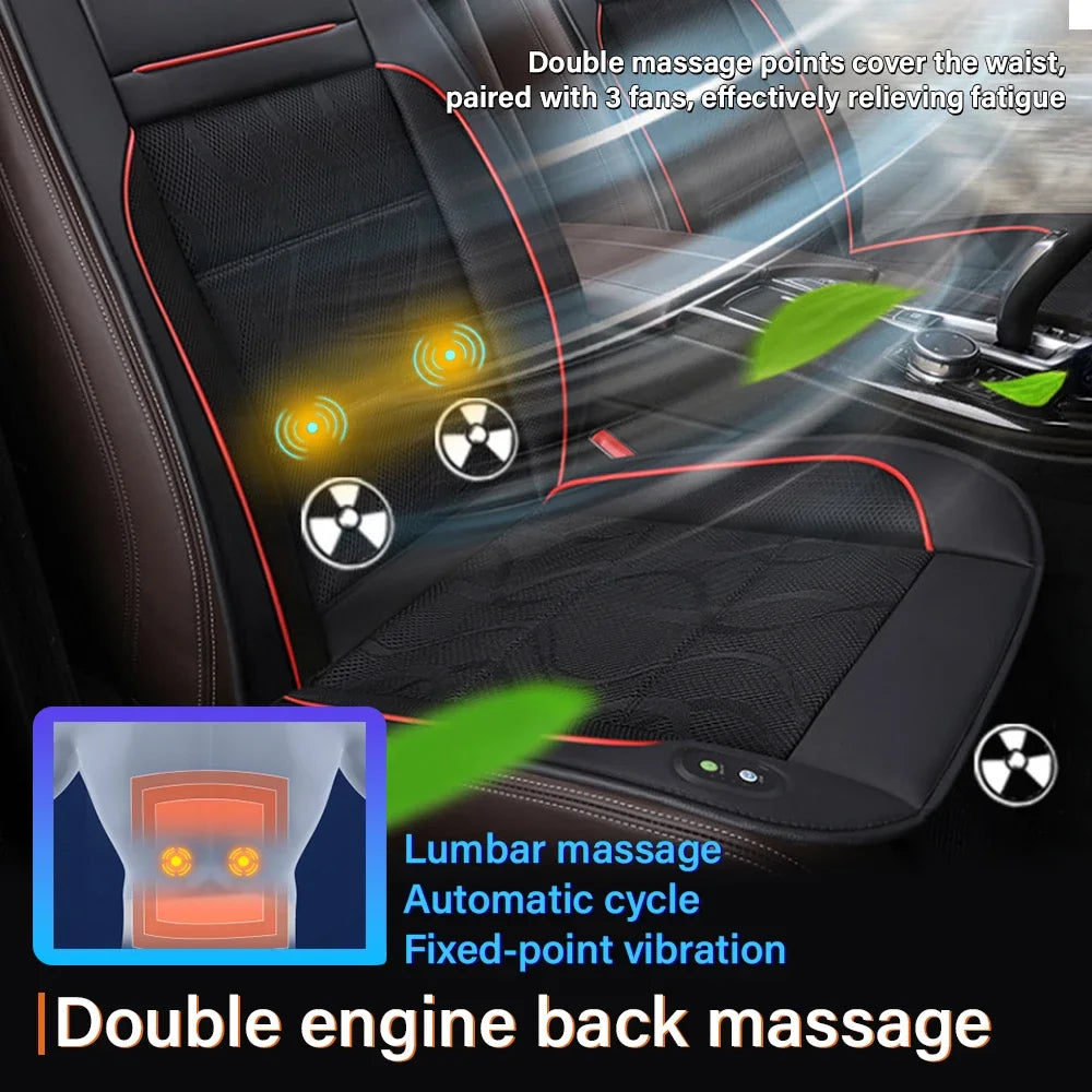 Universal Car Seat Covers Breathable Car Cooling Seat Massage with 3Fan for Cars Trucks SUVs and Van Cars Accessories