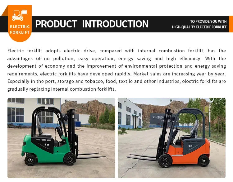 Nicosail 1.5 Ton Small Electric Forklift 3m Lift 2200kg Weight for Narrow Aisle Operation