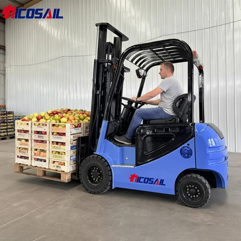 Nicosail 1.5 Ton Small Electric Forklift 3m Lift 2200kg Weight for Narrow Aisle Operation