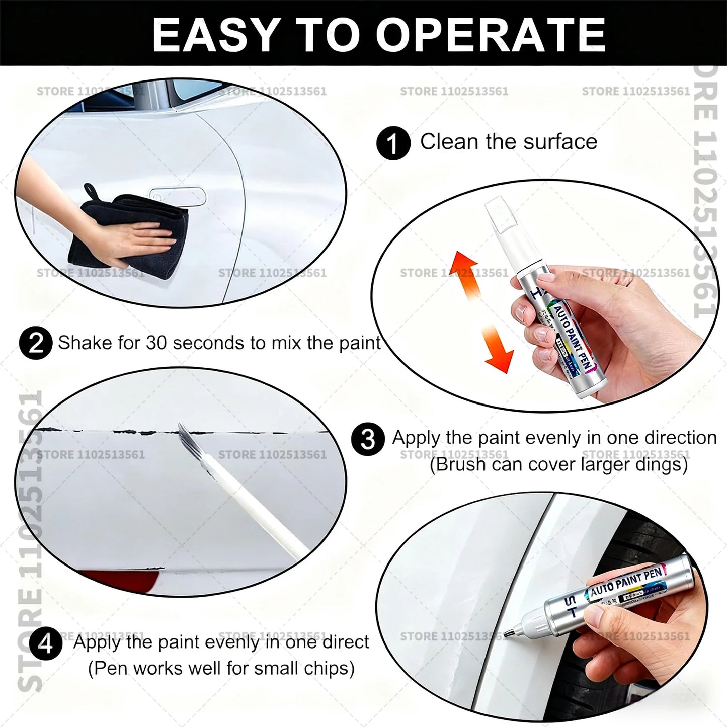 Car Paint Repair Pen Touch Up Scratch Remover DIY Auto Accessories For Toyota Alphard White W09 066 090 Silver 1G6 Black 220