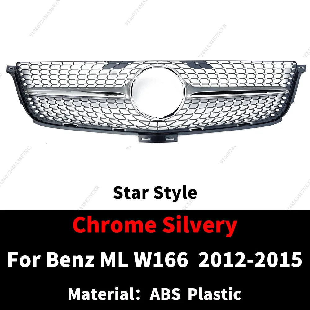 Front Inlet Grille Mask Grid Grill Sport Tuning Mesh Body Kit For Mercedes 2012-2015 Benz ML W166 Like ML320 ML350 ML400 Style