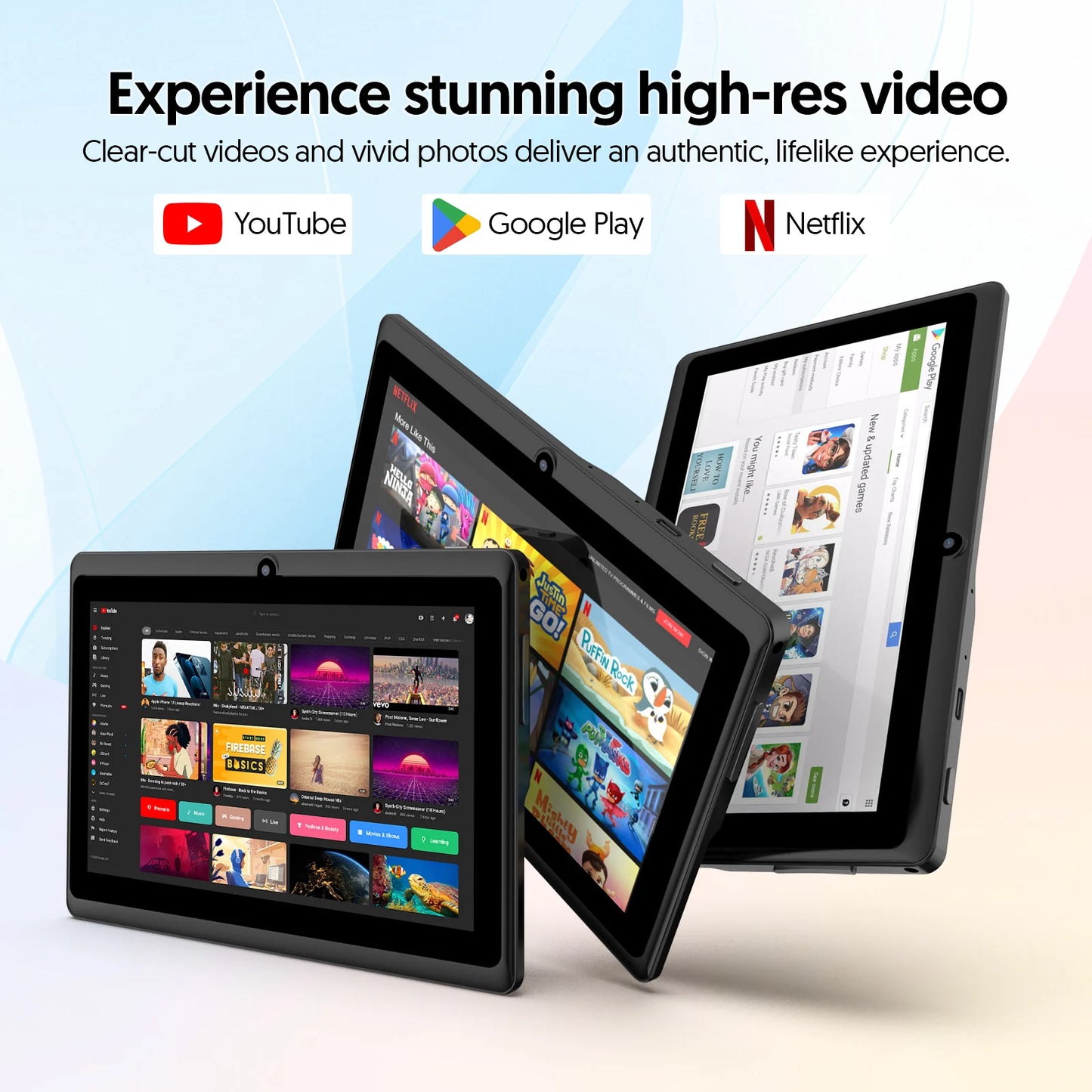 7 inç Android 13 Tablet - 4GB RAM, 32GB Depolama, 3500mAh Pil, HD IPS Ekran, Çift Kamera, WiFi, Bluetooth