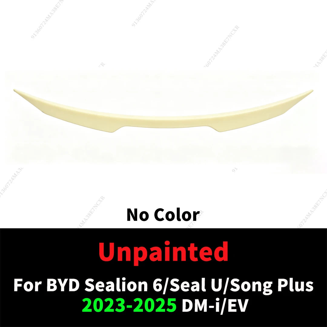 Air Deflector Boot Lip Mid Rear Spoiler Wing For BYD Seal U Sealion 6 Song Plus 2023-2025 DM-i or EV Tuning Accessories