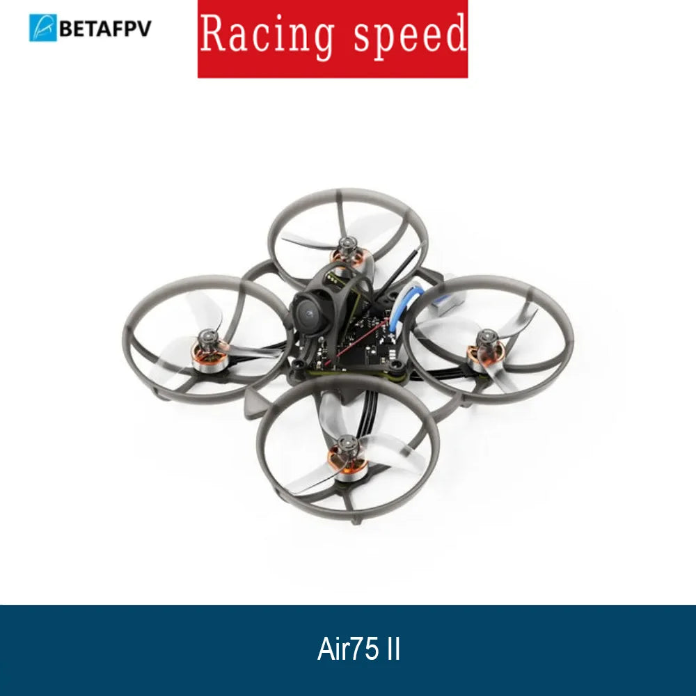 BETAFPV Air75 II 75mm 1S Brushless Whoop, 0802 Motor 22000-28000KV 12A ESC 400mW VTX ELRS 2.4G, for FPV Racing Freestyle Drone